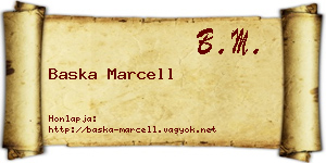 Baska Marcell névjegykártya